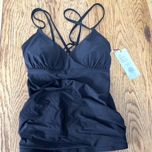 Calia black tankini top